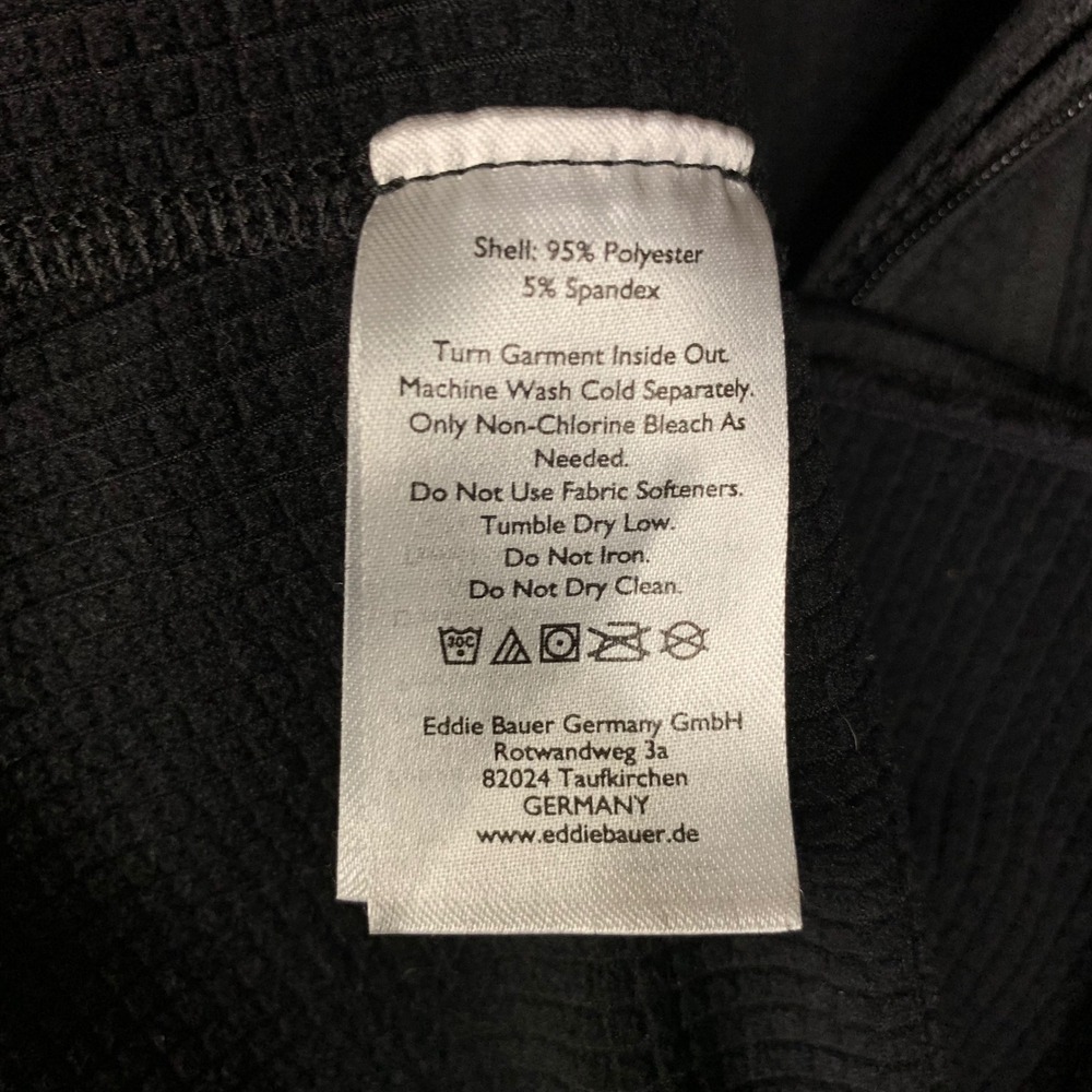 Eddie Bauer First Ascent Free Heat Women XL Grid Fleece 1/4 Zip Black Activewear - Picture 9 of 11